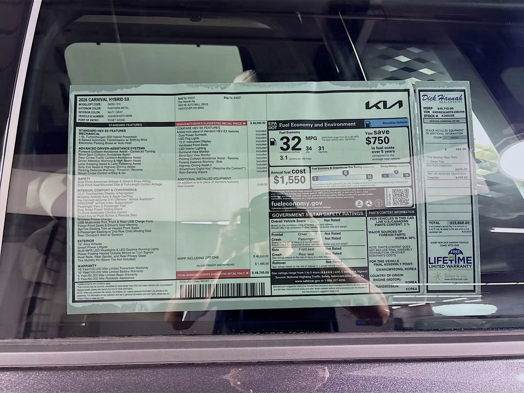 New 2026 Kia Carnival SX image 25