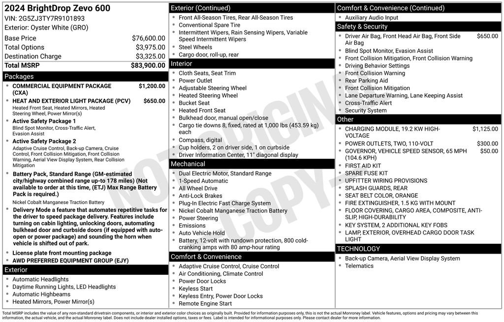 Used 2024 Chevrolet Brightdrop 600 w/ Commercial Equipment Package AWD/4WD image 22