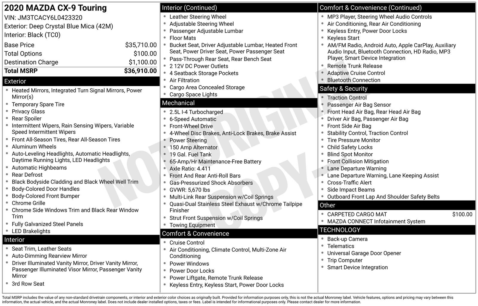 Used 2020 MAZDA CX-9 Touring image 26