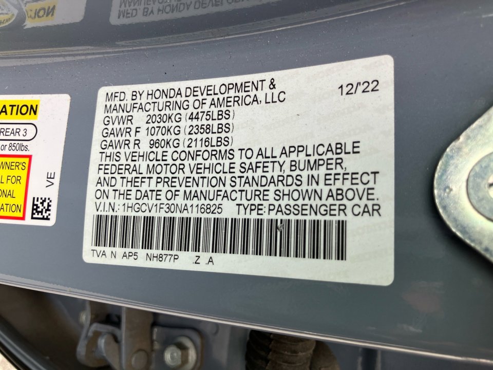 Certified 2022 Honda Accord Sport image 37