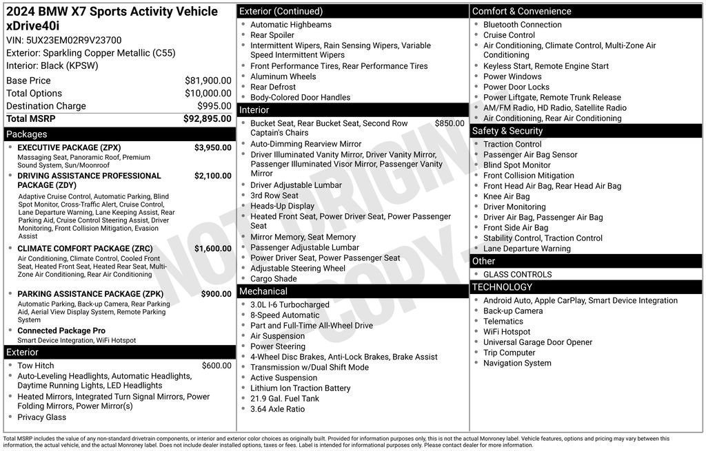 Used 2024 BMW X7 xDrive40i w/ Executive Package image 41