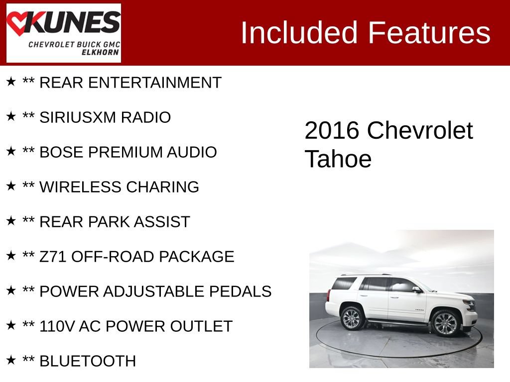 Used 2016 Chevrolet Tahoe LTZ AWD/4WD image 3
