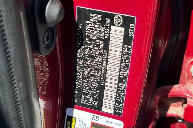 Certified 2018 Toyota Camry XLE w/ Audio Package FWD image 34