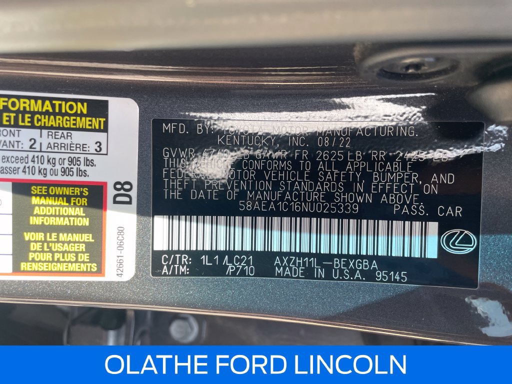Used 2022 Lexus ES 300h w/ Accessory Package 2 FWD image 21