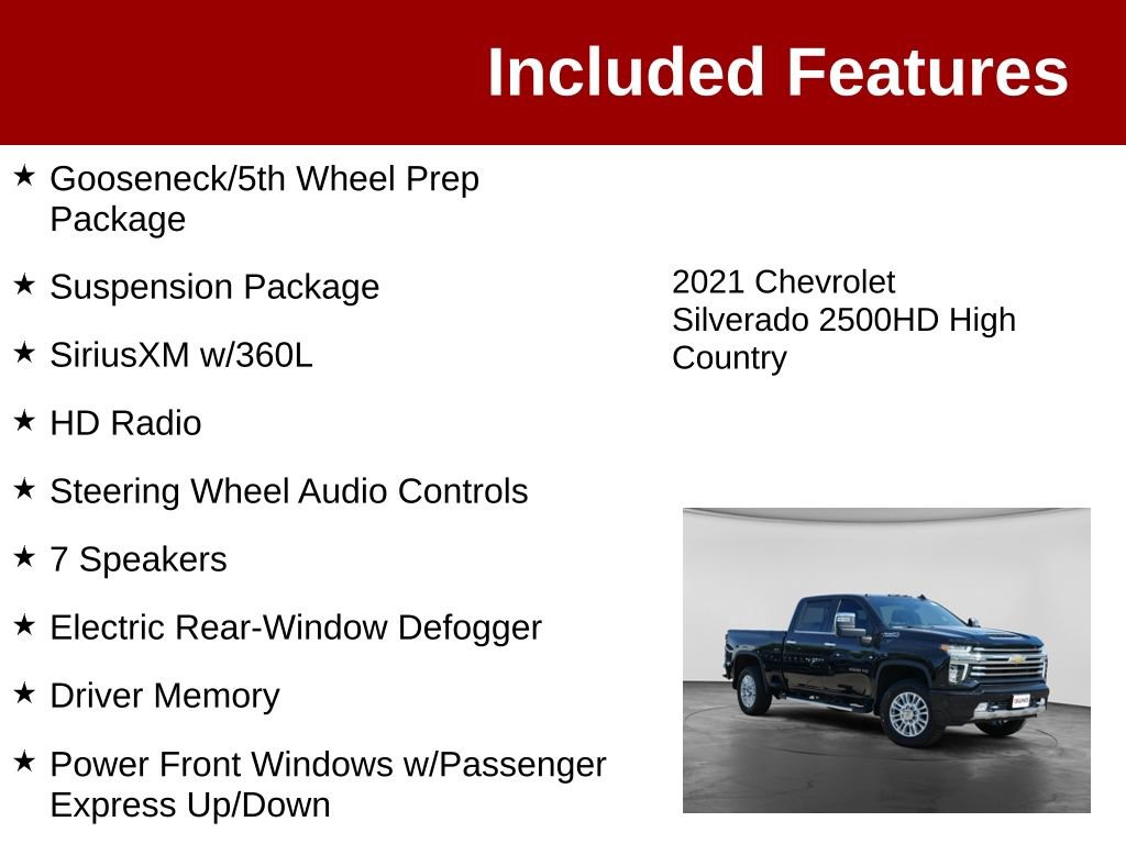 Used 2021 Chevrolet Silverado 2500 High Country w/ Z71 Off-Road Package AWD/4WD image 4