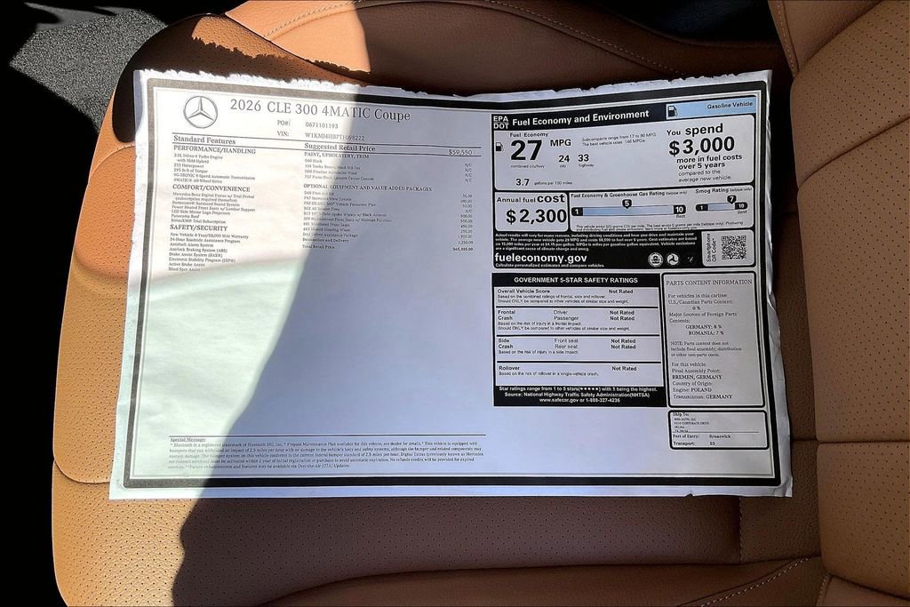 New 2026 Mercedes-Benz CLE 300 4MATIC Coupe image 19