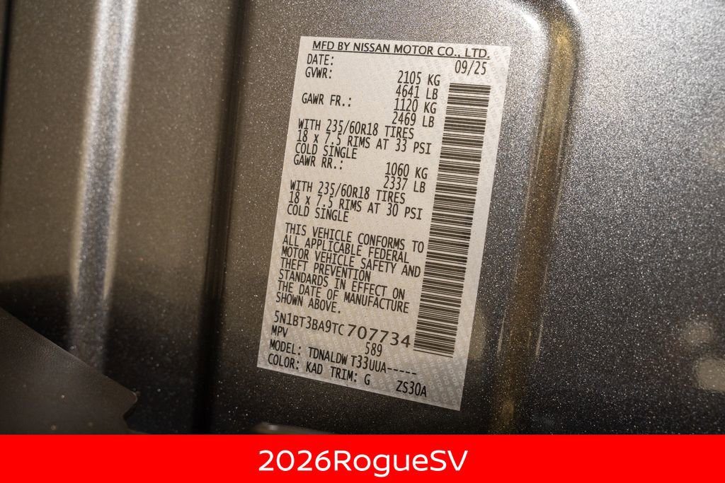 New 2026 Nissan Rogue SV image 22