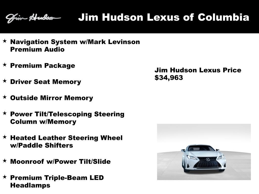 Certified 2020 Lexus RC 350 w/ Premium Package RWD image 3