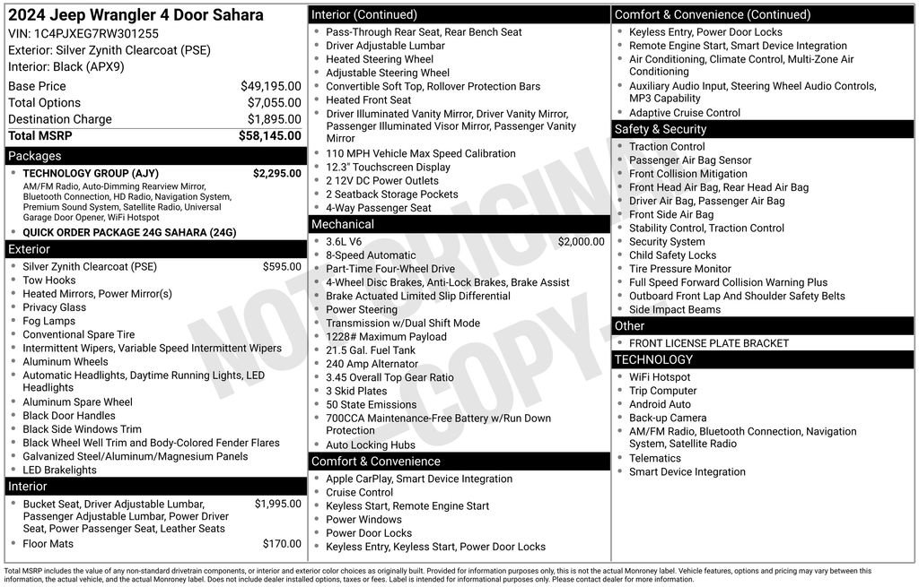 Certified 2024 Jeep Wrangler Unlimited Sahara w/ Technology Group AWD/4WD image 40