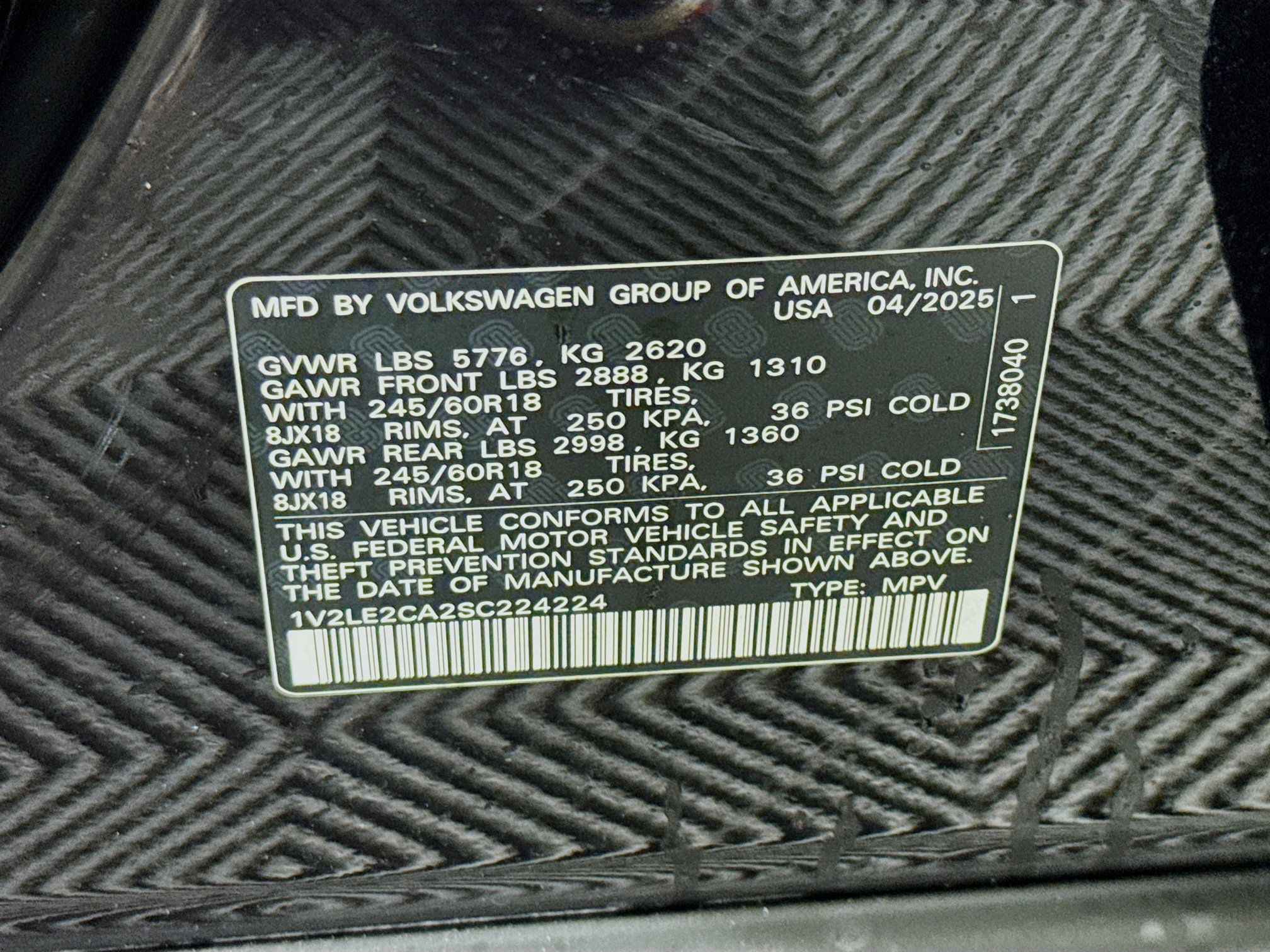 Used 2025 Volkswagen Atlas Cross Sport SE AWD/4WD image 39