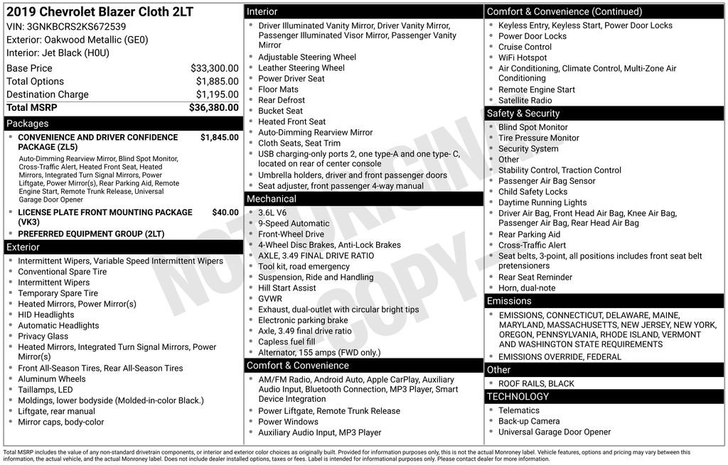 Used 2019 Chevrolet Blazer LT image 17