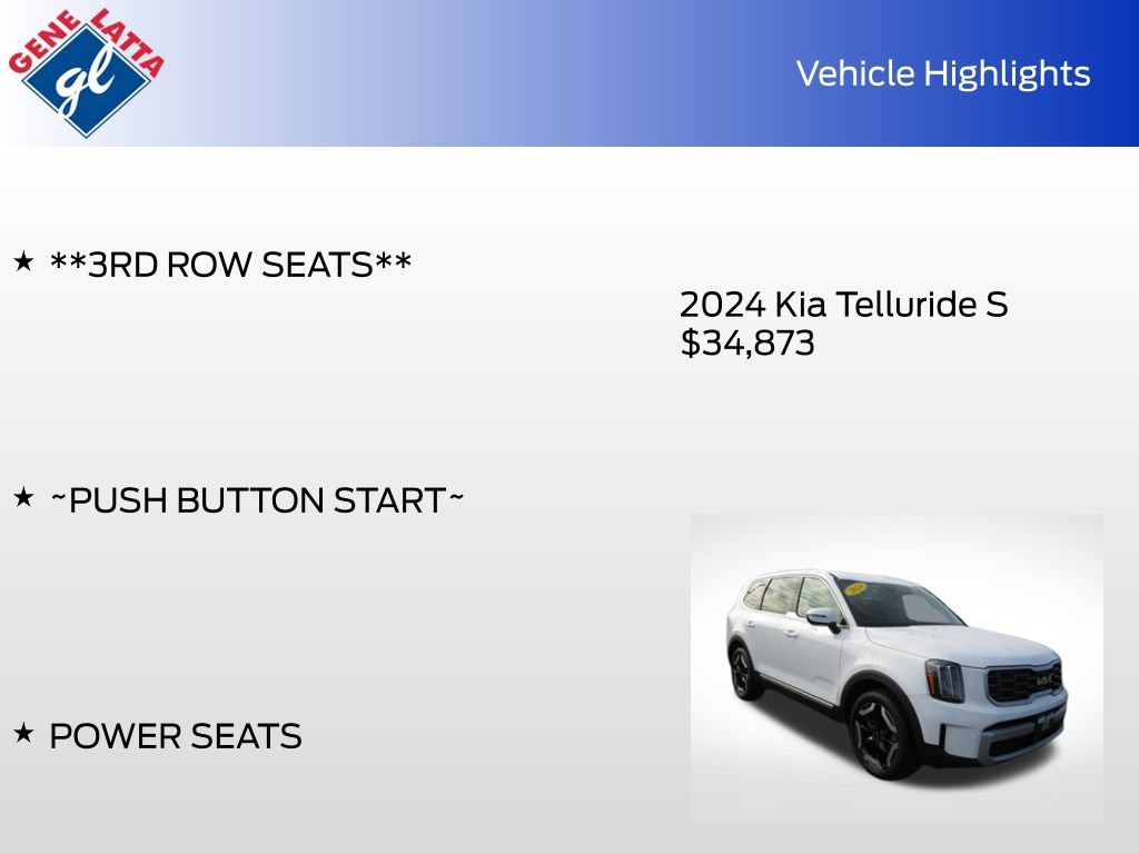 Used 2024 Kia Telluride S w/ S Sunroof Package AWD/4WD image 34