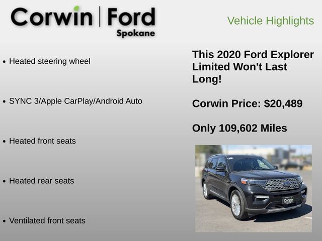 Used 2020 Ford Explorer Limited w/ Class III Trailer Tow Package AWD/4WD image 12