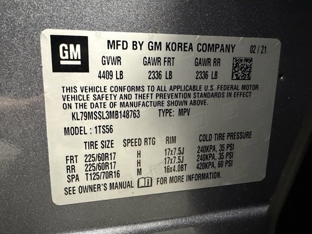 Used 2021 Chevrolet TrailBlazer ACTIV w/ Sun and Liftgate Package image 30