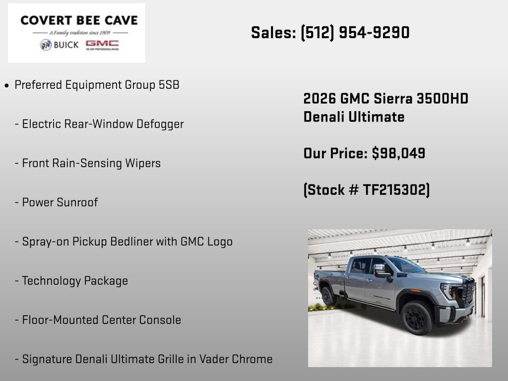 New 2026 GMC Sierra 3500 Denali Ultimate w/ LPO, Black Badging Package AWD/4WD image 13