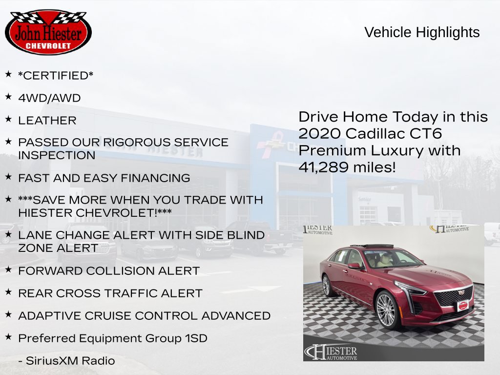 Certified 2020 Cadillac CT6 Premium Luxury AWD/4WD image 5