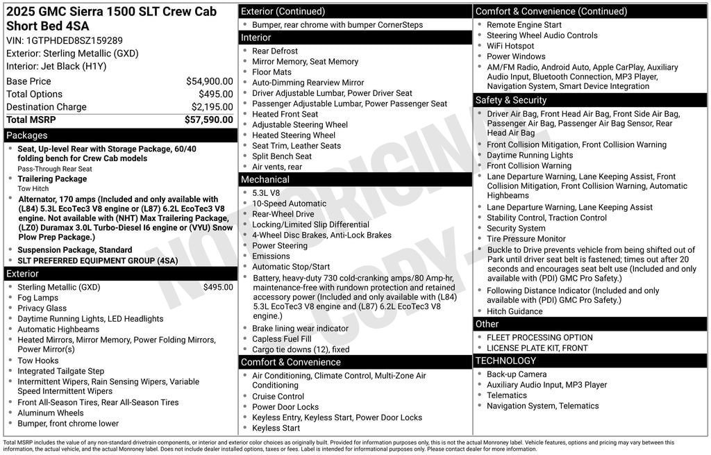 Used 2025 GMC Sierra 1500 SLT RWD image 2