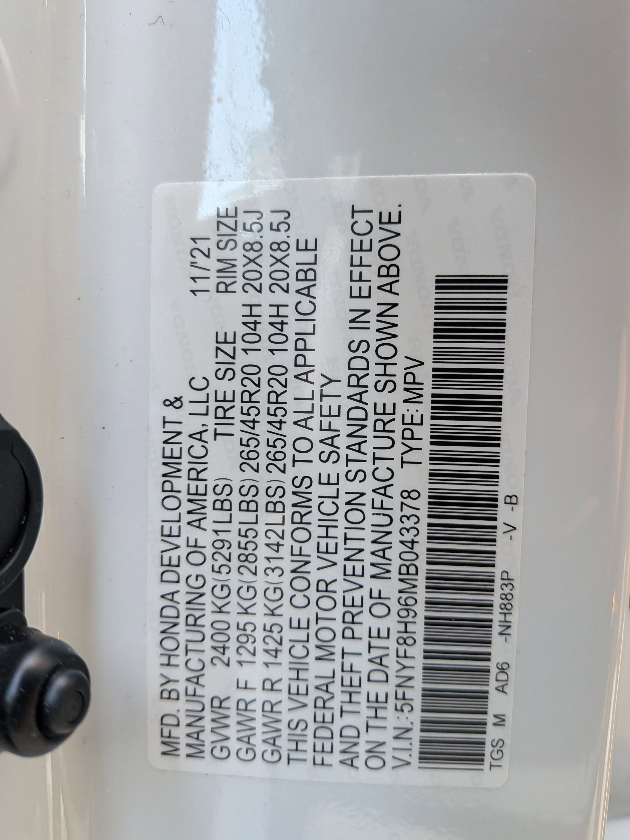 Certified 2021 Honda Passport Touring image 38