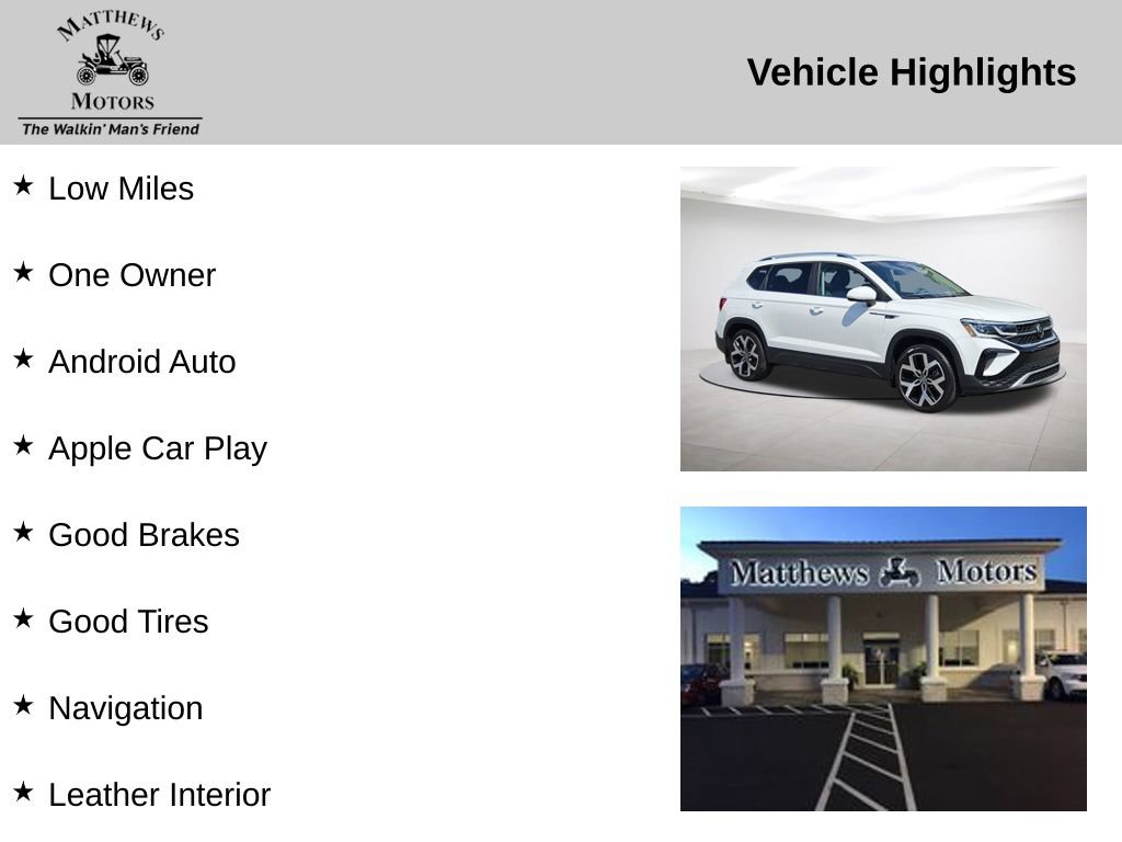 Used 2023 Volkswagen Taos SEL AWD/4WD image 14