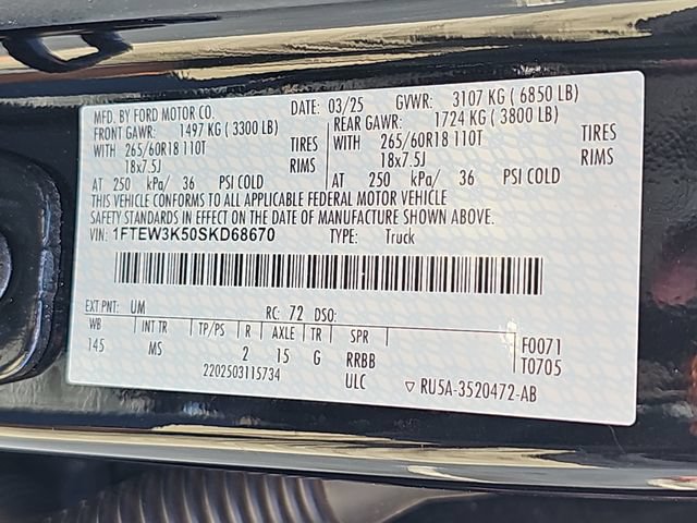 Used 2025 Ford F150 XLT w/ Equipment Group 301A Standard RWD image 34
