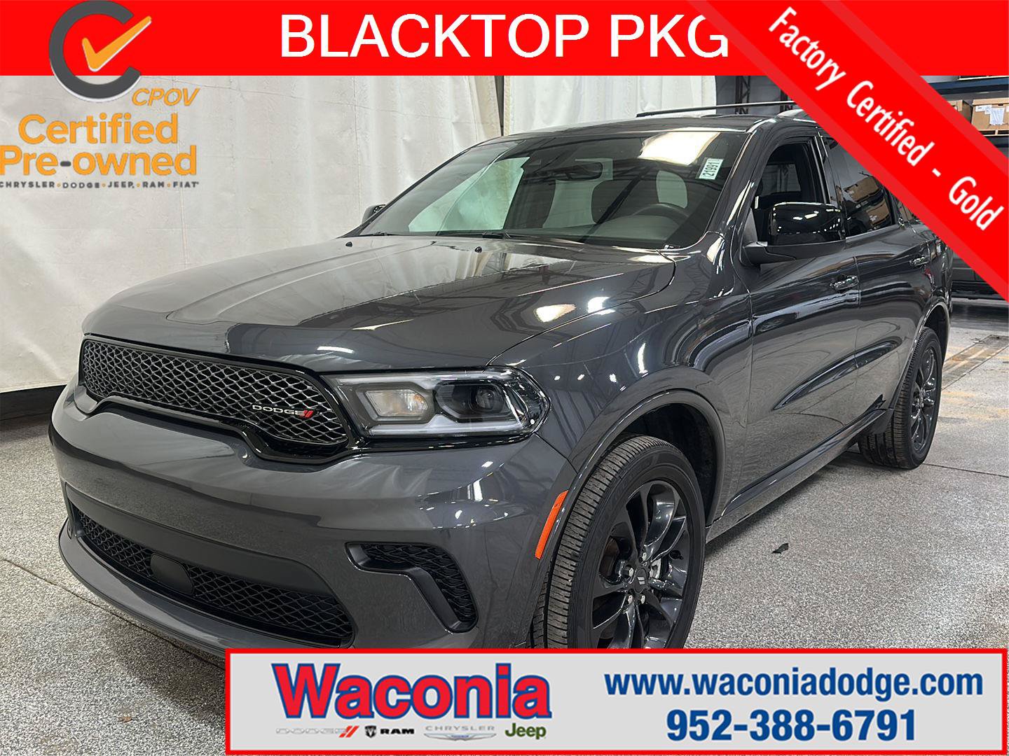 Certified 2024 Dodge Durango SXT w/ SXT Blacktop Group AWD/4WD image 1