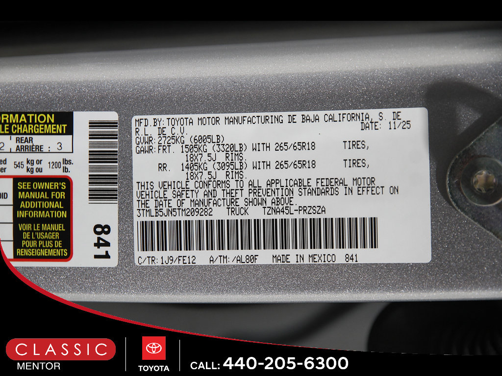 Certified 2026 Toyota Tacoma TRD Sport AWD/4WD image 23