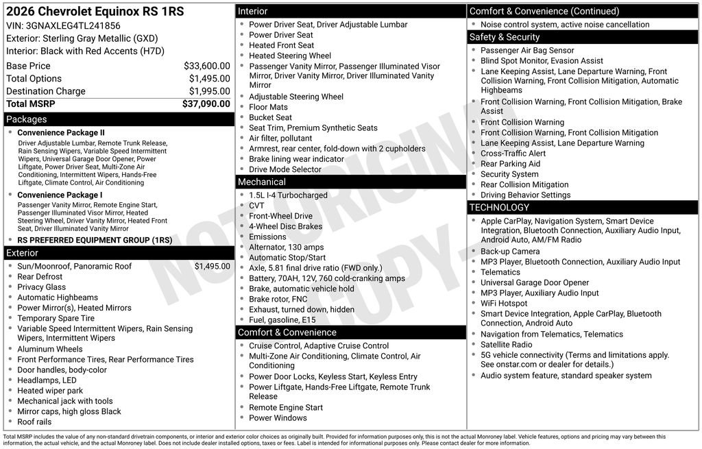 Used 2026 Chevrolet Equinox RS FWD image 51