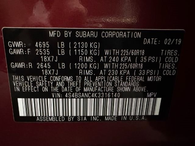 Used 2019 Subaru Outback 2.5i Limited image 21