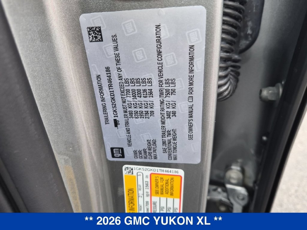 New 2026 GMC Yukon XL Elevation w/ LPO, Elevation Black Package AWD/4WD image 33