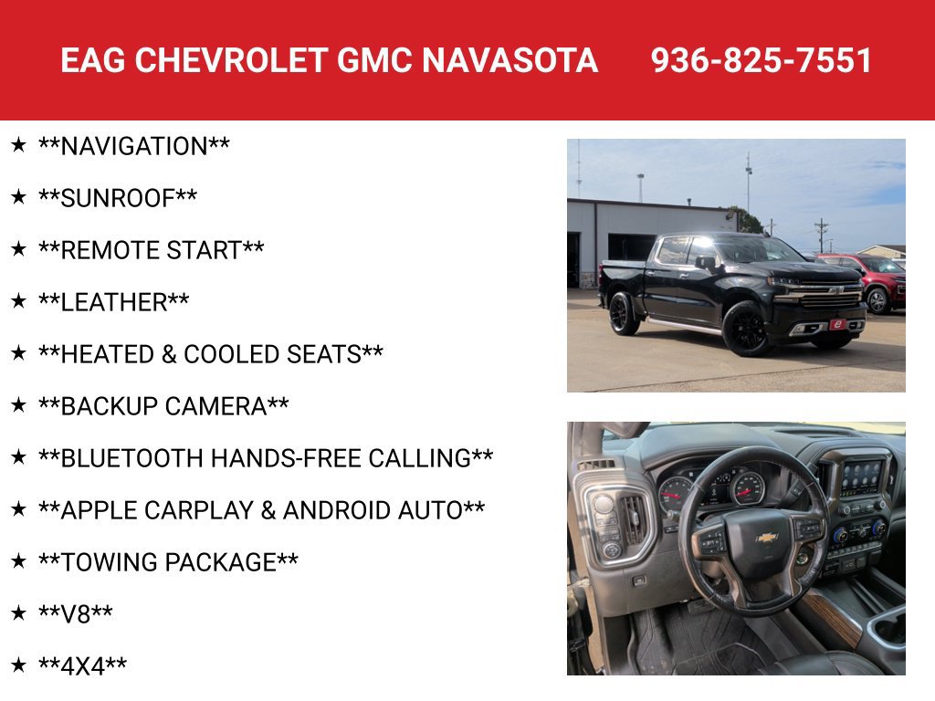 Used 2019 Chevrolet Silverado 1500 High Country w/ Technology Package AWD/4WD image 4