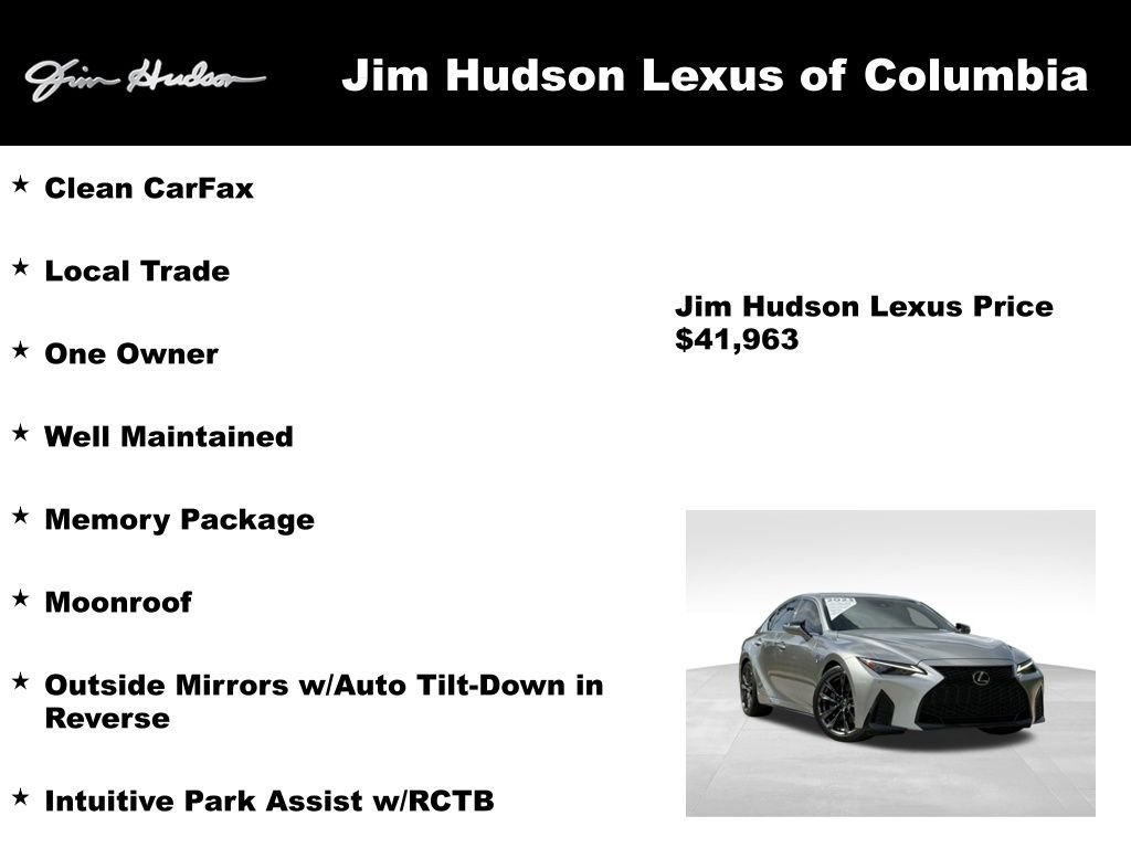 Certified 2023 Lexus IS 350 F Sport w/ Memory Package RWD image 4