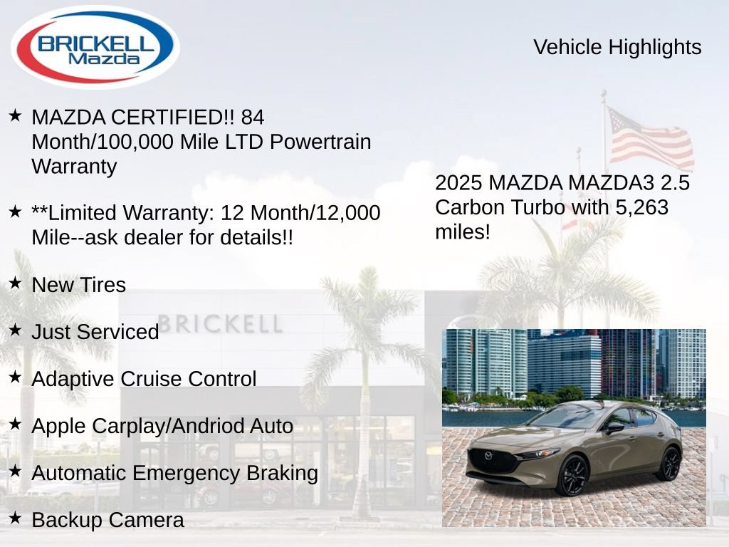 Used 2025 MAZDA MAZDA3 Carbon AWD/4WD image 16