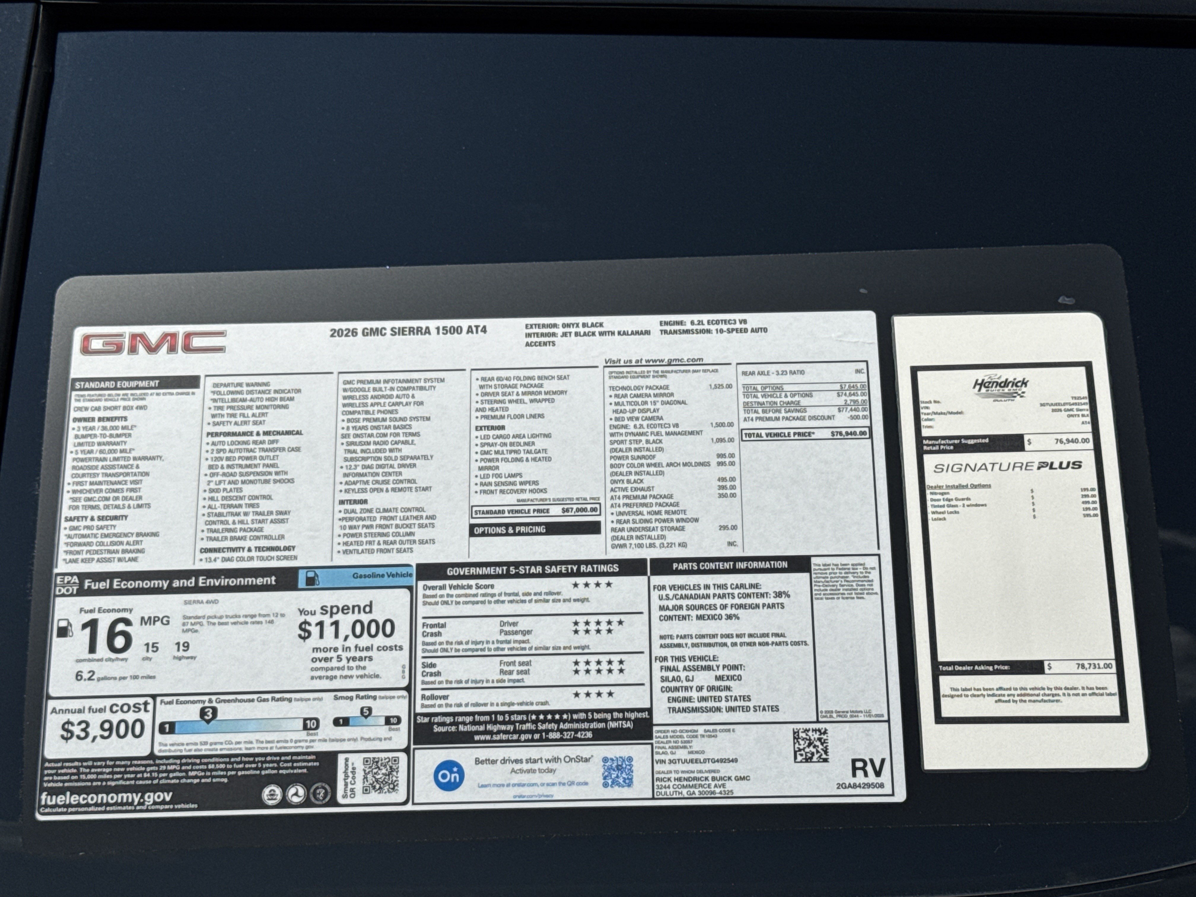 New 2026 GMC Sierra 1500 AT4 w/ AT4 Premium Package AWD/4WD image 38
