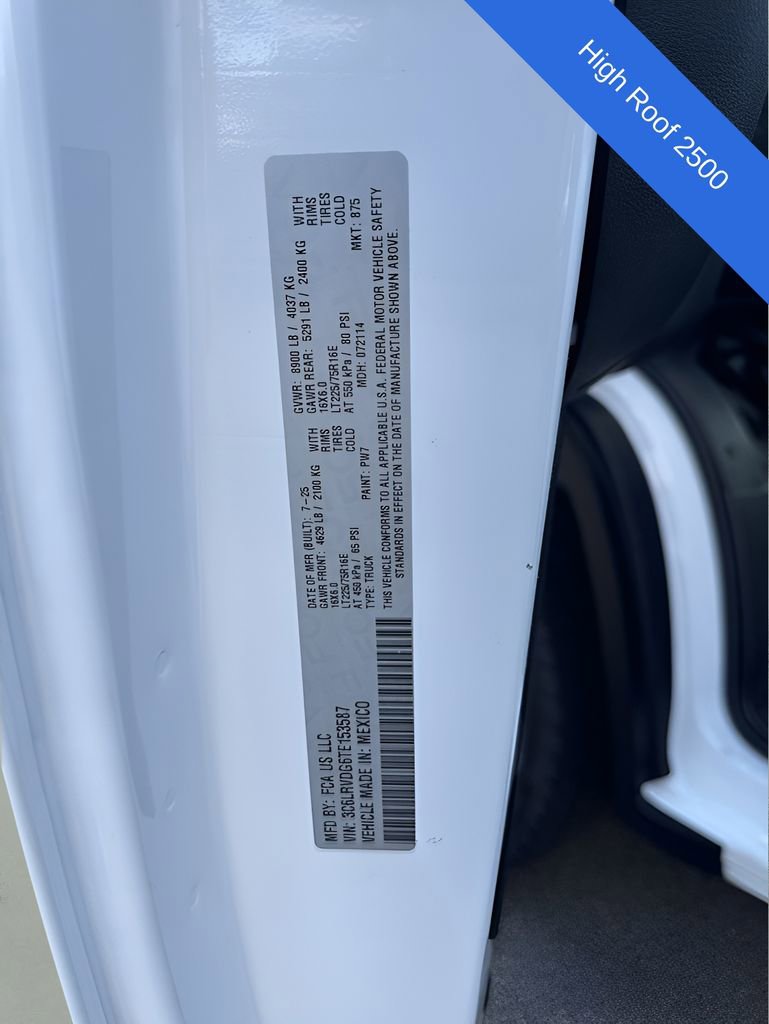 Used 2026 RAM ProMaster 2500 w/ Convenience Group FWD image 24
