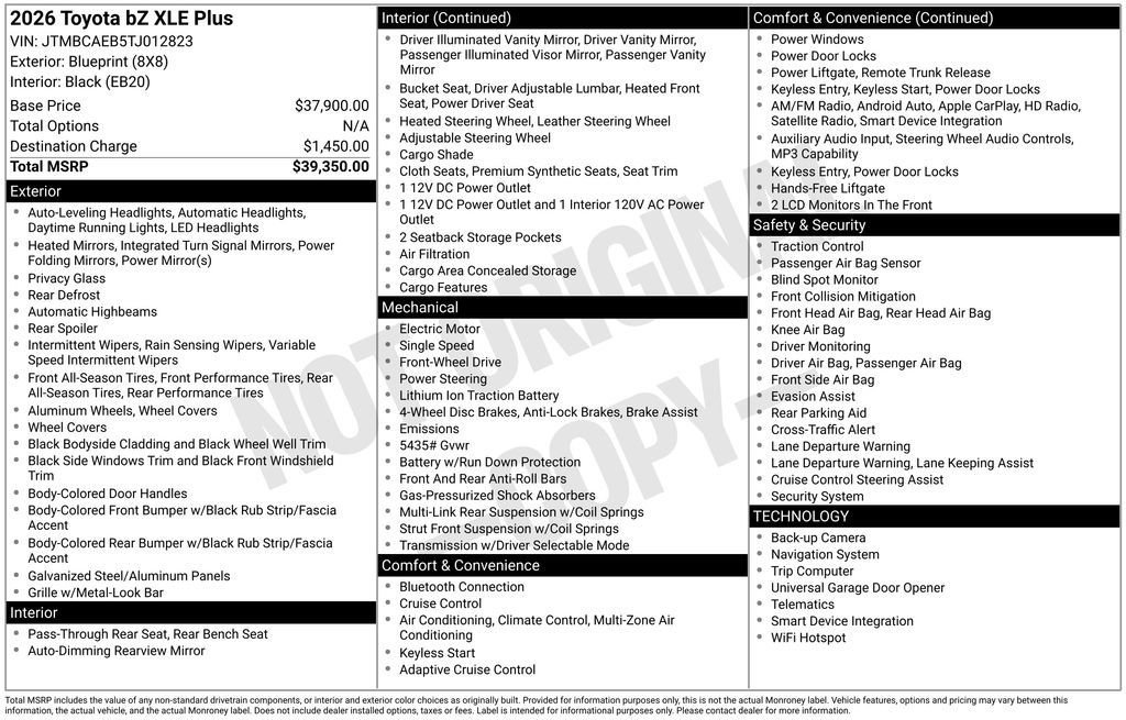 New 2026 Toyota bZ image 35