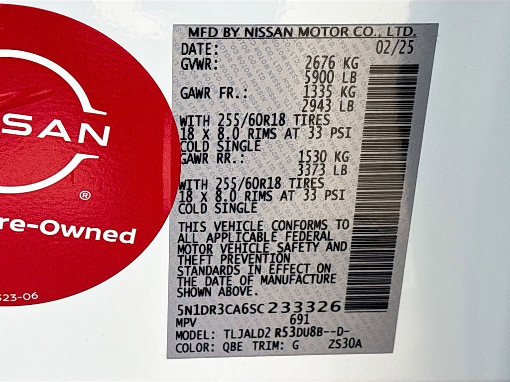 Used 2025 Nissan Pathfinder SL w/ Lighting Package (N92) image 33