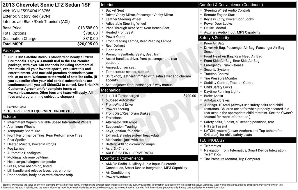 Used 2013 Chevrolet Sonic LTZ image 35