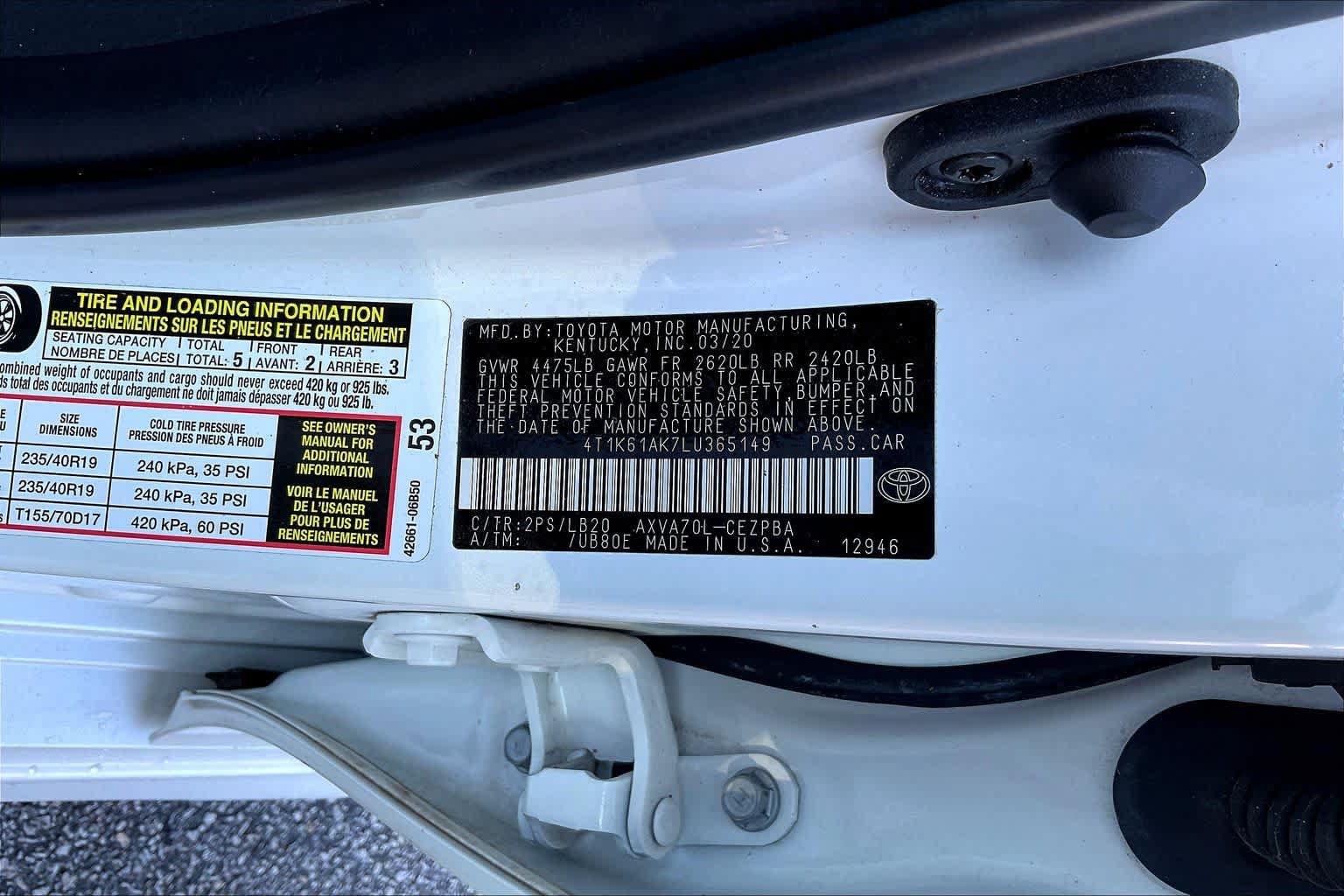 Used 2020 Toyota Camry XSE FWD image 34