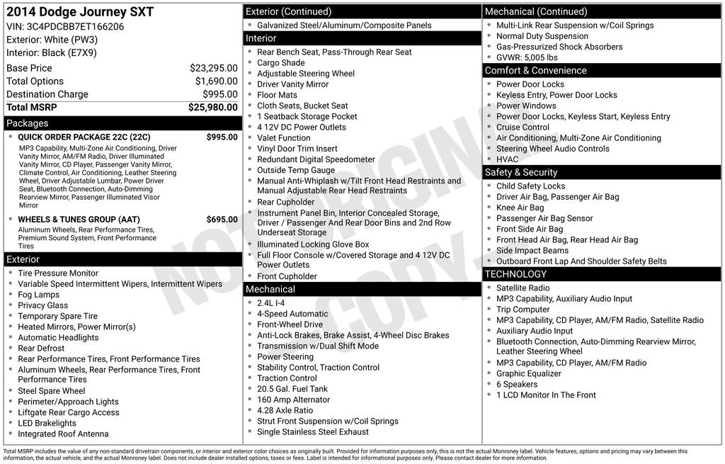 Used 2014 Dodge Journey SXT w/ Quick Order Package 22C FWD image 11