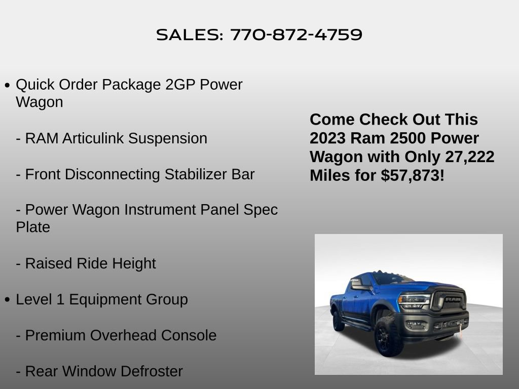 Used 2023 RAM 2500 Power Wagon w/ Level 1 Equipment Group image 10