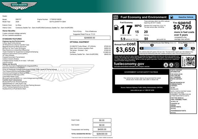New 2026 Aston Martin DBX 707 AWD/4WD image 24