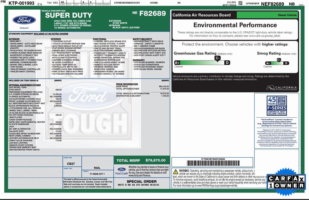 Used 2022 Ford F350 Lariat w/ Black Appearance Package image 57