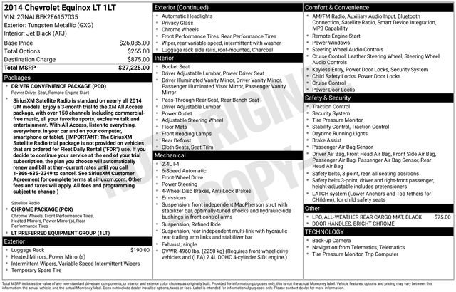 Used 2014 Chevrolet Equinox LT FWD image 3