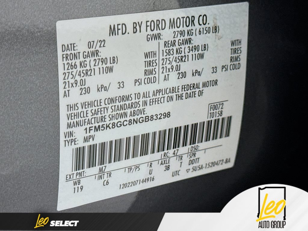 Used 2022 Ford Explorer ST w/ Equipment Group 401A AWD/4WD image 37