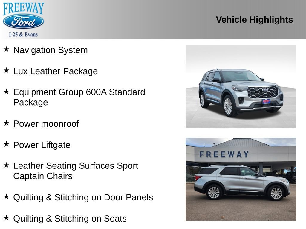 Used 2025 Ford Explorer Platinum w/ LUX Leather Package image 2