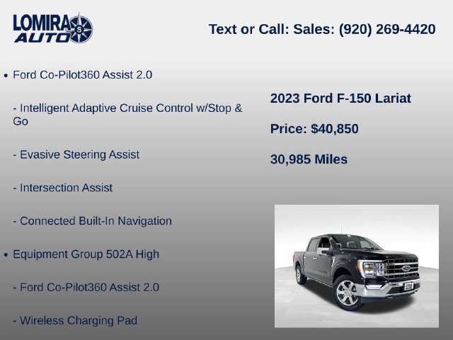 Used 2023 Ford F150 Lariat w/ Equipment Group 502A High AWD/4WD image 8