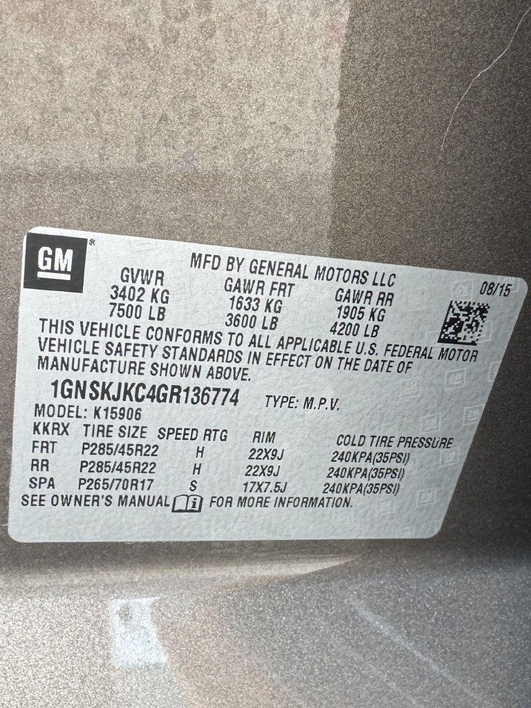 Used 2016 Chevrolet Suburban LTZ AWD/4WD image 43