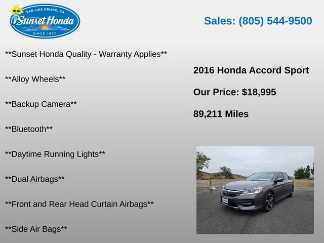 Used 2016 Honda Accord Sport image 5