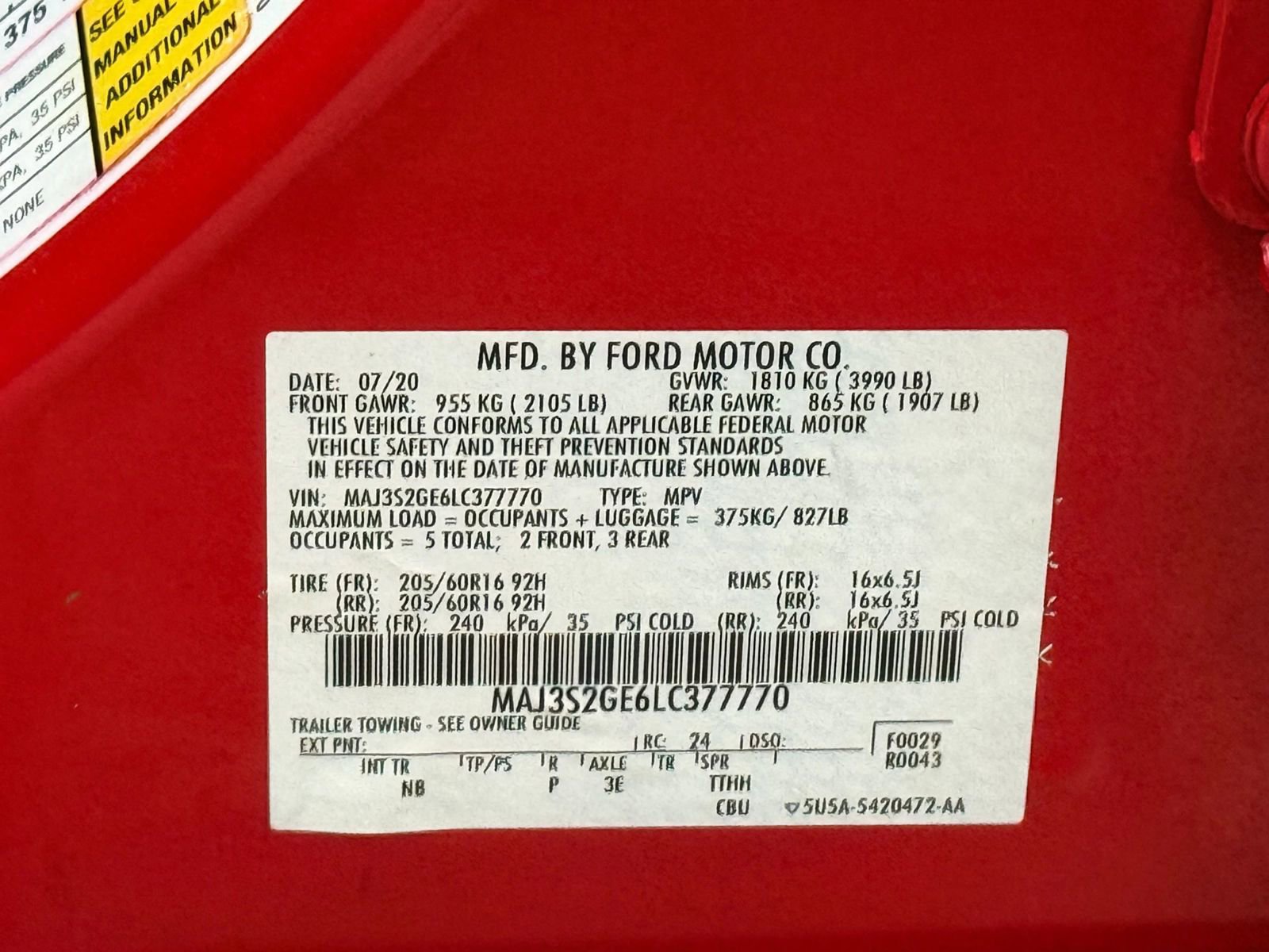 Used 2020 Ford EcoSport SE image 38