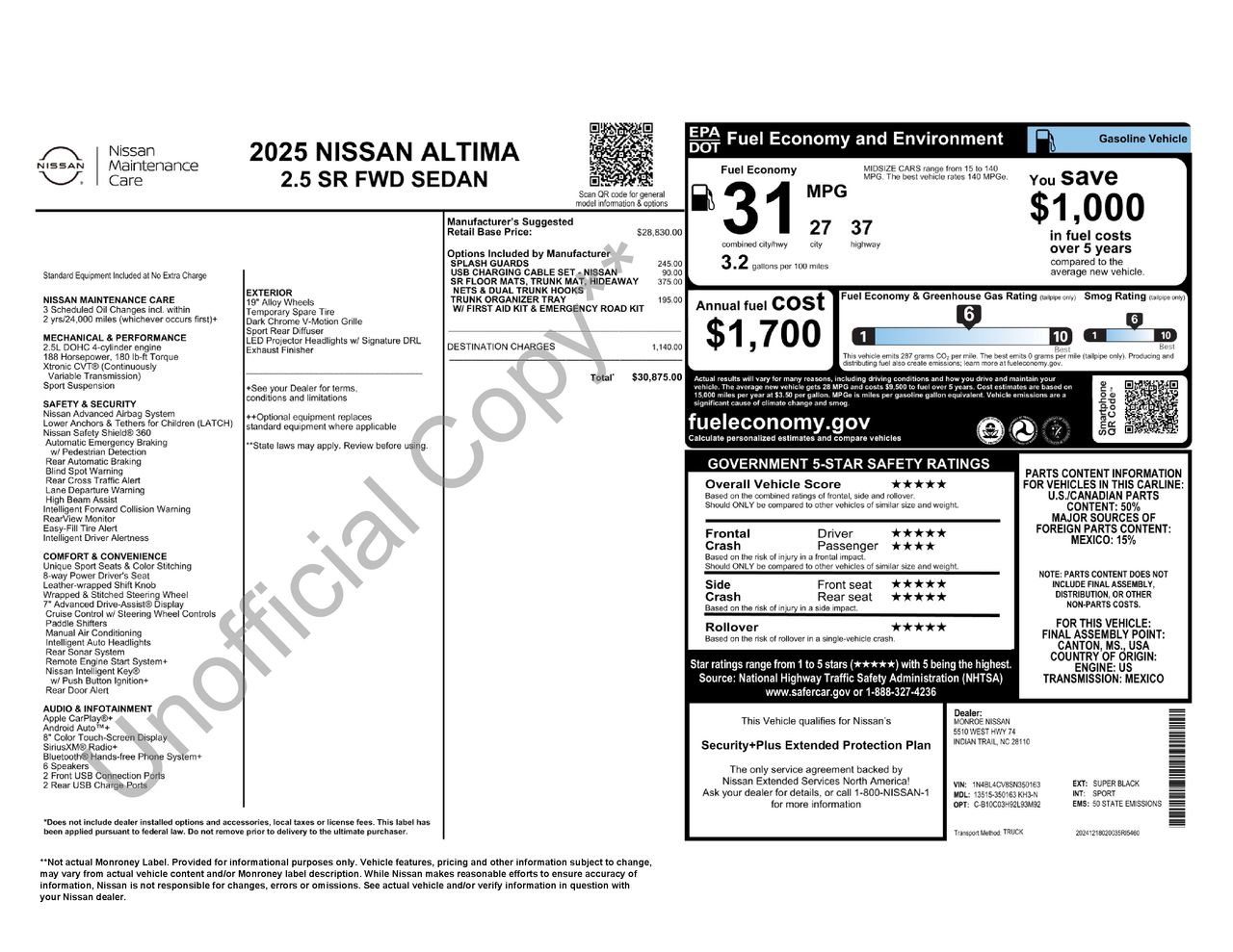 Certified 2025 Nissan Altima 2.5 SR image 30